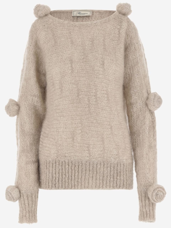 블루마린 FW24 Blumarine Sweaters 4M070AN0806 TAPIOCA BEIGE