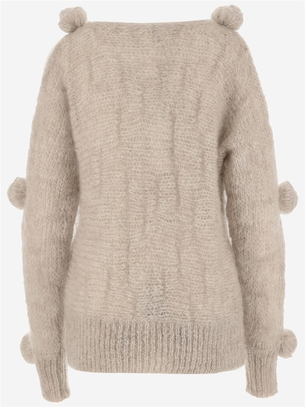 블루마린 FW24 Blumarine Sweaters 4M070AN0806 TAPIOCA BEIGE