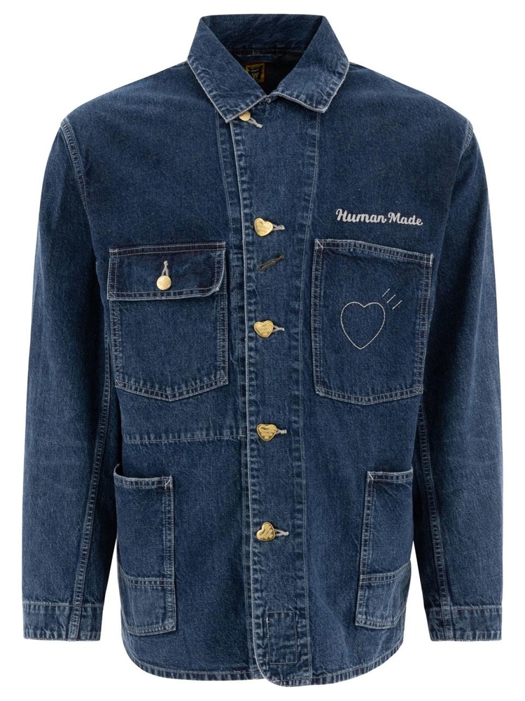 휴먼 메이드 FW24 Denim Coverall overshirt jacket HM28JK002INDIGO Blue