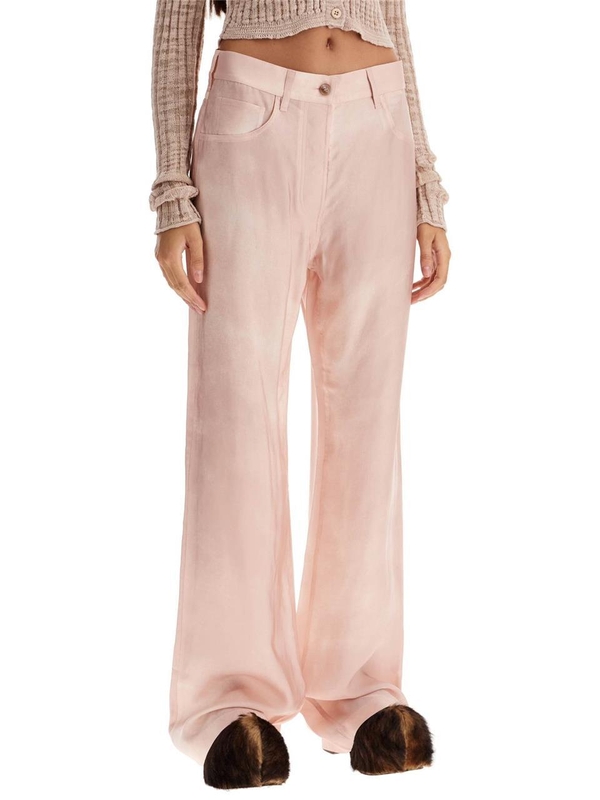 아크네 스튜디오 FW24 denim effect trousers AK0837 PALE PINK