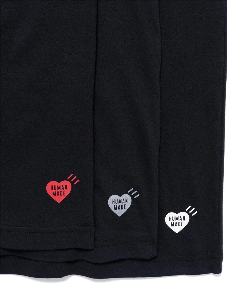 휴먼 메이드 FW24 Heart 3-pack t-shirt set HM28CS048BLACK Black  