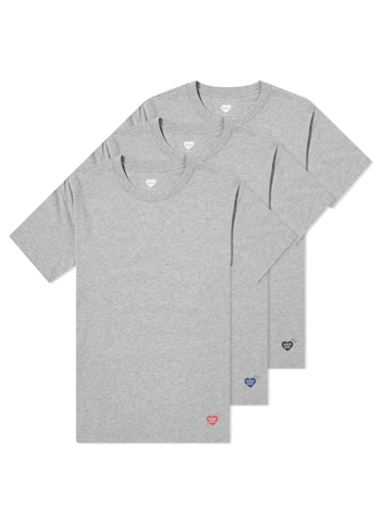 휴먼 메이드 FW24 Heart 3-pack t-shirt set HM28CS048GRAY Grey