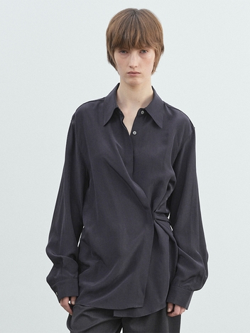 Sherbet blouse(Charcoal navy)