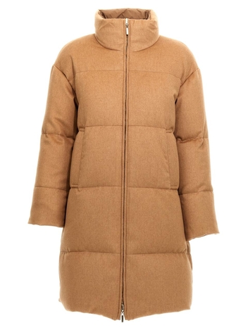 막스마라 더 큐브 FW24 Dante reversible long down jacket DANTE001 Beige