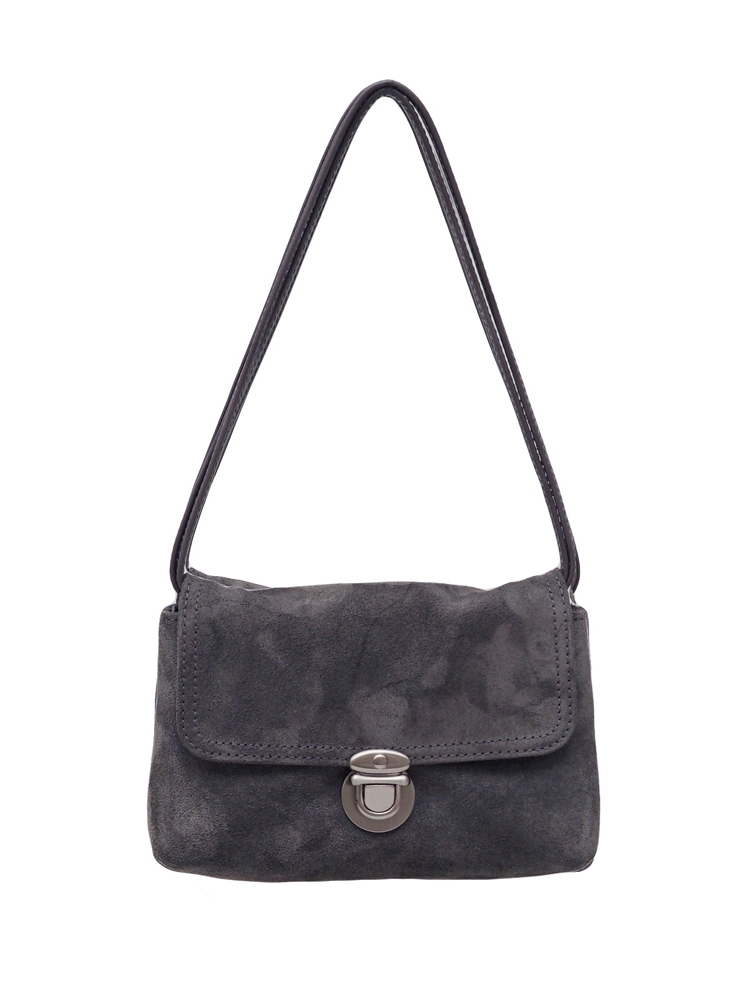 Pendu. Wide bag Suede Gray color 펜두 와이드 스웨이드 그레이