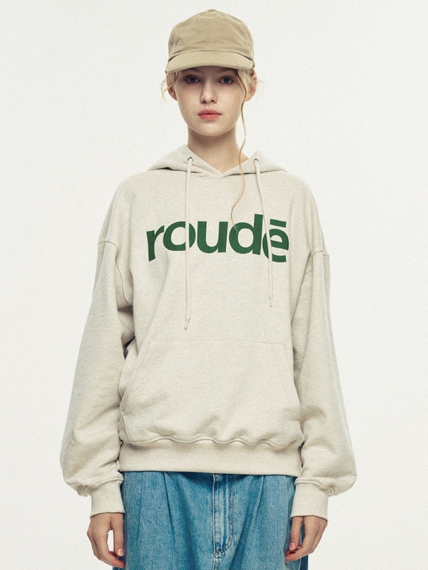 Rowdy Signature Logo Hoodie_Oatmeal