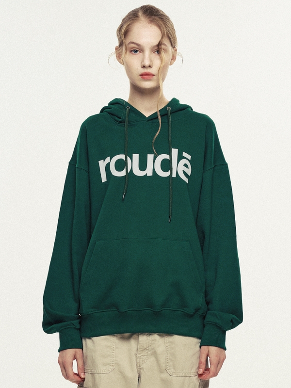 Rowdy Signature Logo Hoodie_Forest Green