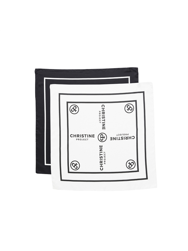 CP LOGO PLAY SILK SCARF(2COLORS)