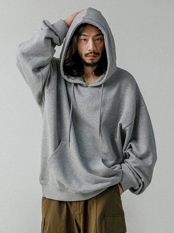 러기드하우스 : 헤비웨이트 EverFit Hoodie 멜란지그레이