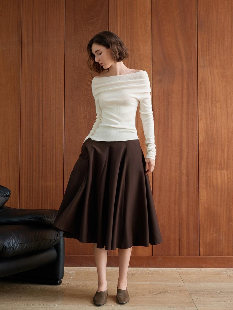 YY_Temperament tuck skirt_2color