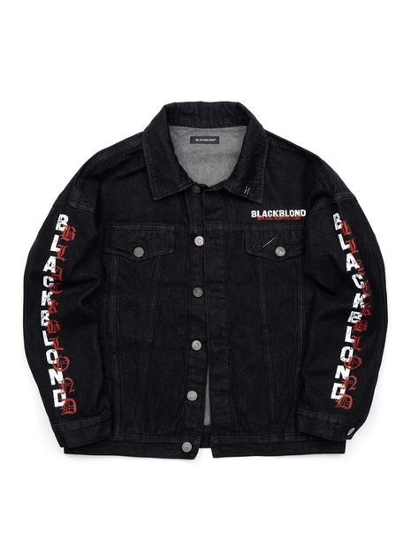 BBD Overlap Logo Denim Jacket (Black)