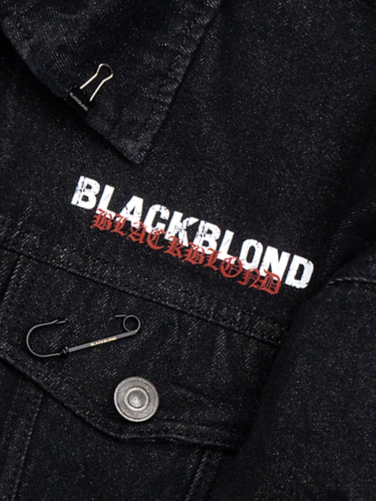 BBD Overlap Logo Denim Jacket (Black)