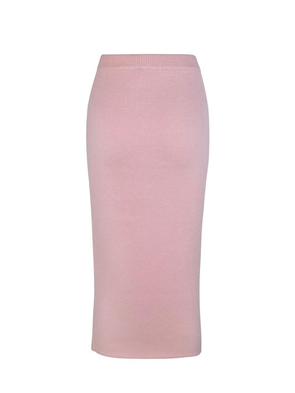  FW24 Knit midi skirt with rhinestones AW24-079MSKP Rose