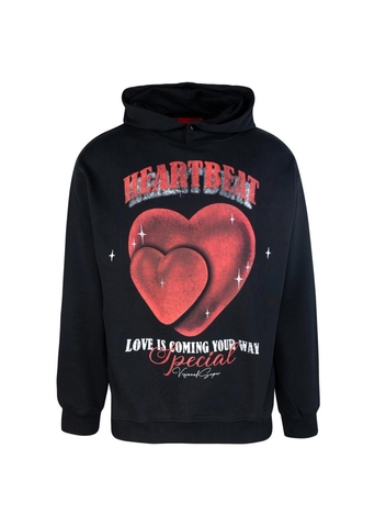 비전 오브 슈퍼 FW24 Black heartbeat sweatshirt VS01253Black Black