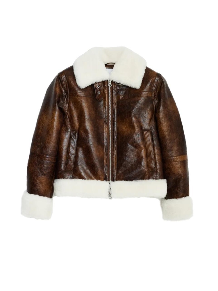 스탠드스튜디오 FW24 Lorelle jacket in brown eco leather 61055-915887100 Brown