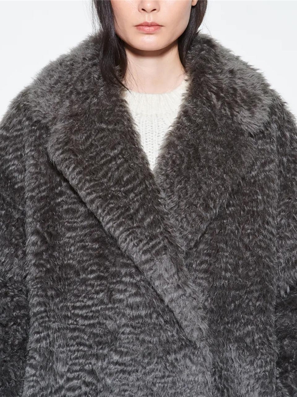 스탠드스튜디오  Nicole fur coat 61126-909481030 Grey