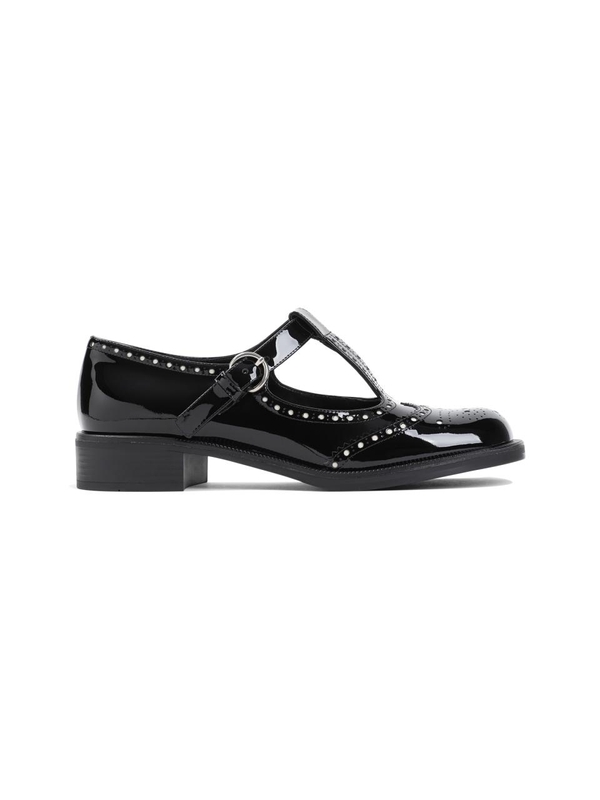 미우미우 FW24 Miu Miu Lace-up Shoes 5E303EF035.069 Black