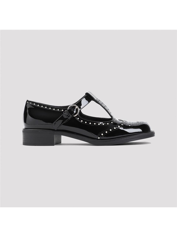 미우미우 FW24 Miu Miu Lace-up Shoes 5E303EF035.069 Black