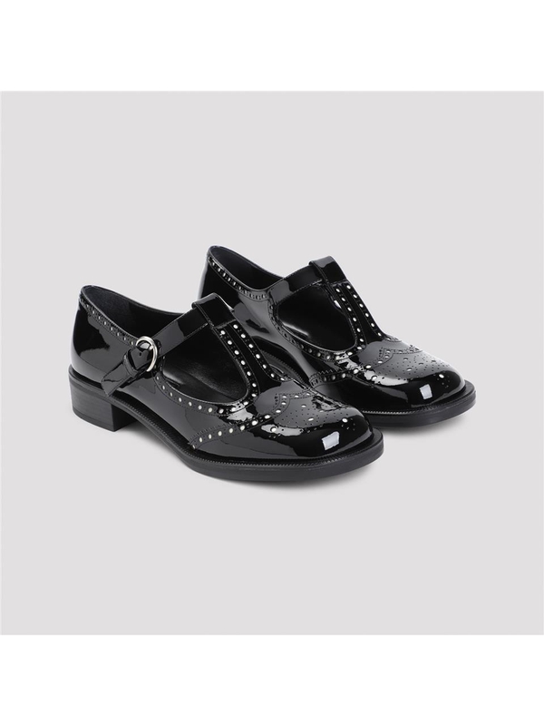 미우미우 FW24 Miu Miu Lace-up Shoes 5E303EF035.069 Black