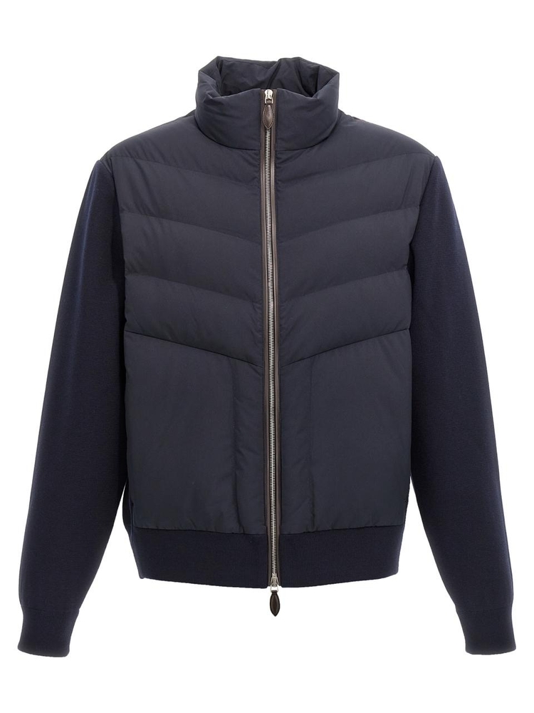 벨루티 FW24 Two-material puffer jacket R27OBU104002N32 Blue