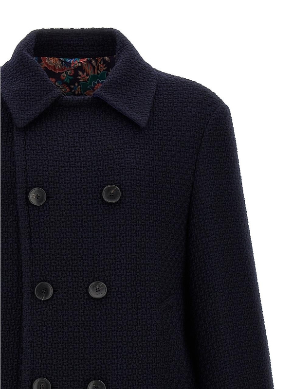 에트로 FW24 Peacoat coat MRBA004299TU2G0B0310 Blue