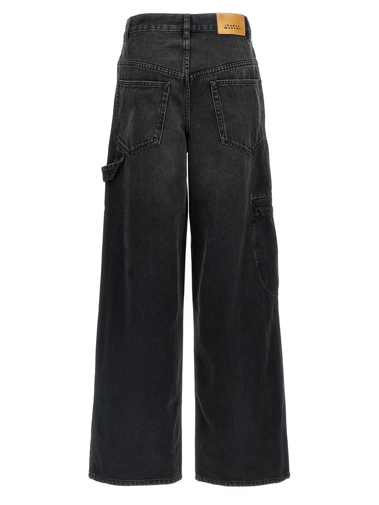 이자벨마랑 에뚜왈 FW24 Solene jeans PA0396FAB3H02E02FK Black  