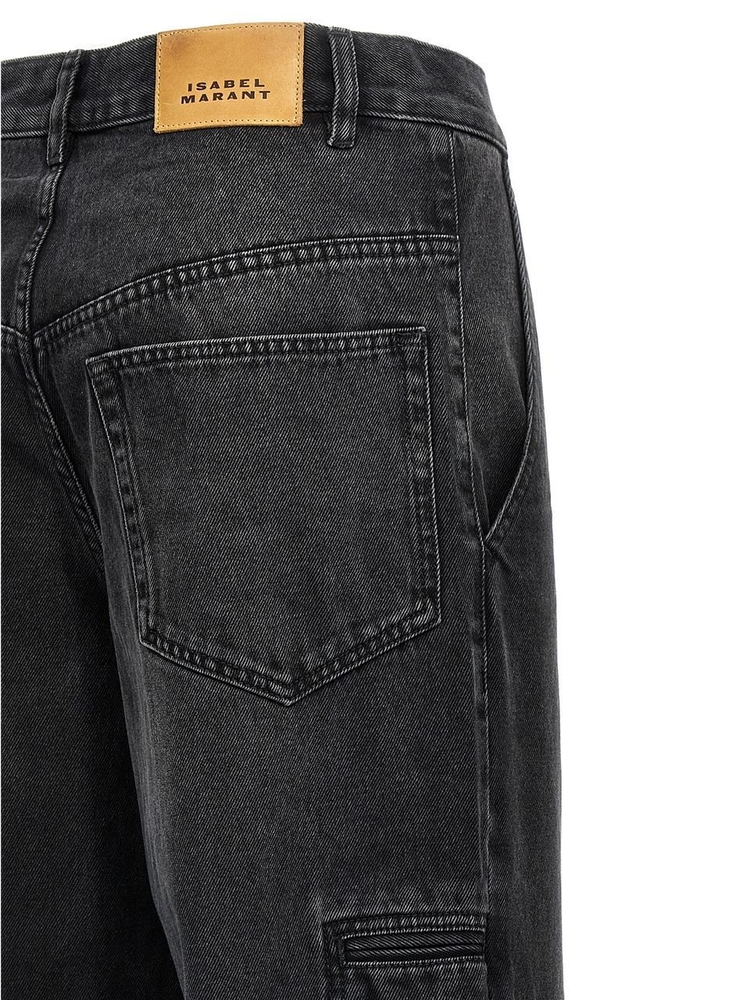 이자벨마랑 에뚜왈 FW24 Solene jeans PA0396FAB3H02E02FK Black  