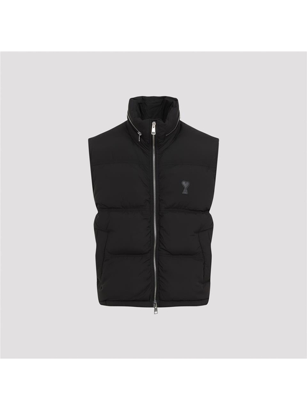 아미 FW24 Ami Down vest with hood HJK703.PA0009 Black