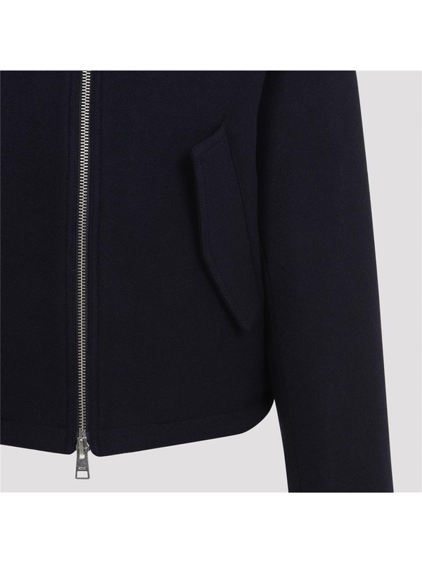 아미 FW24 Ami Wool Short jacket HJK060.WV0049 Blue