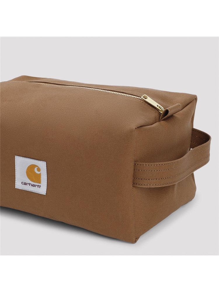 칼하트 FW24 Carhartt Wip Canvas Washbag I034139HZXX Brown