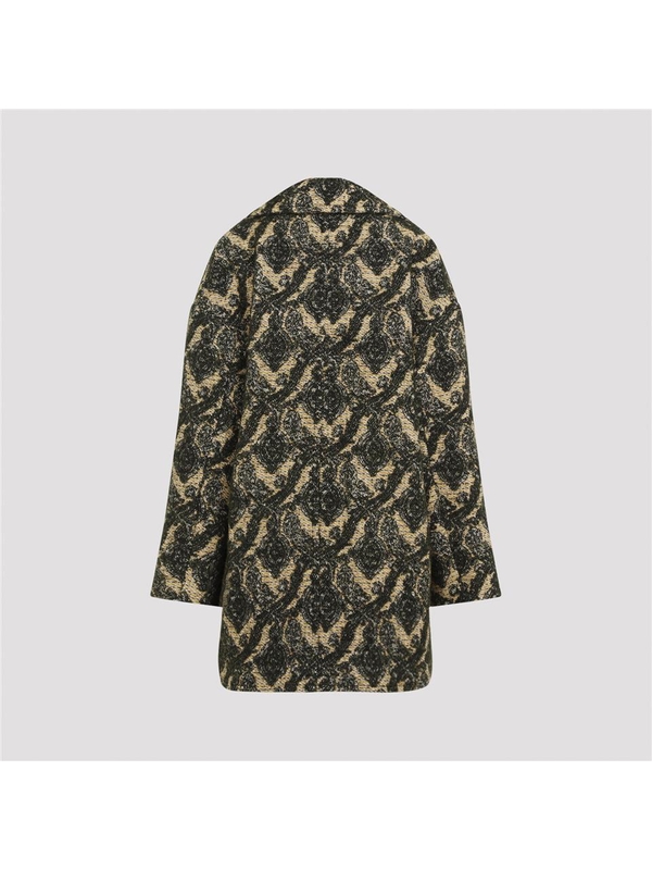 에트로 FW24 Etro Caban Jacquard Coat WRBA0028.99TJD65 Green