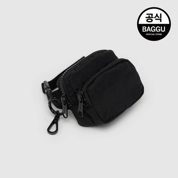 BAGGU 바쿠 키링 패니 팩 참 블랙