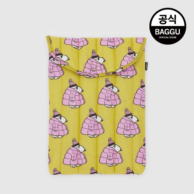 BAGGU 바쿠 노트북파우치 16인치 푸퍼 스누피 핑크