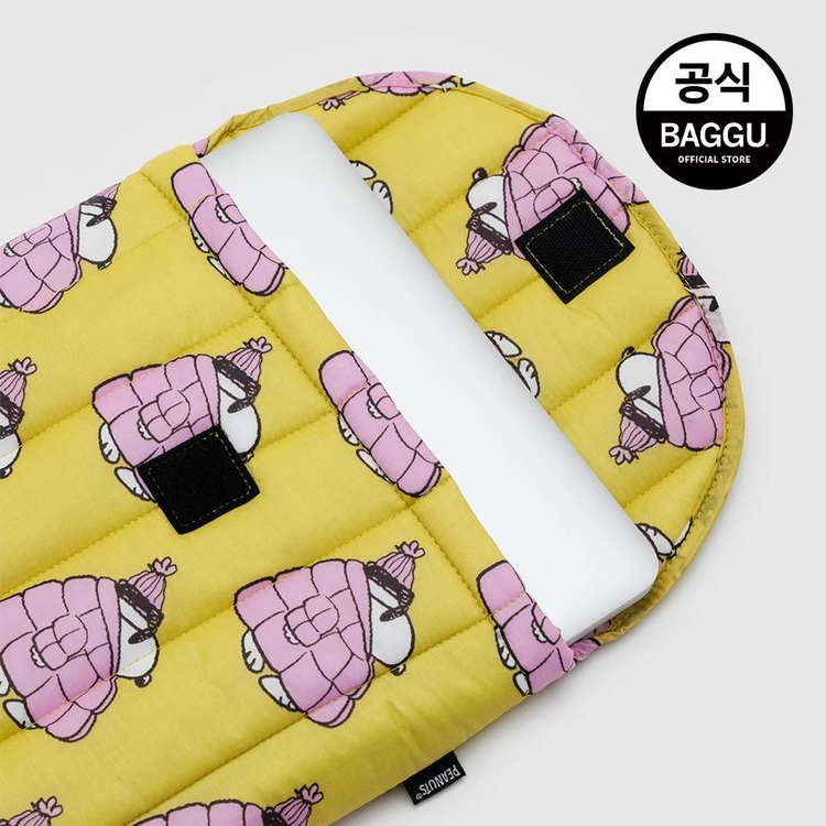 BAGGU 바쿠 노트북파우치 16인치 푸퍼 스누피 핑크