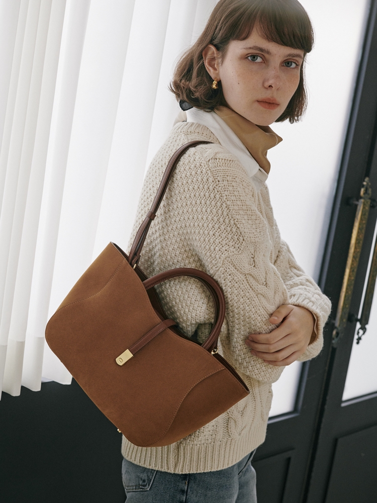 load small bag - suede brown