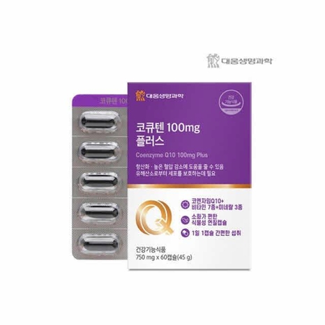 대웅생명과학 코큐텐 100mg 플러스 750mgx60캡슐