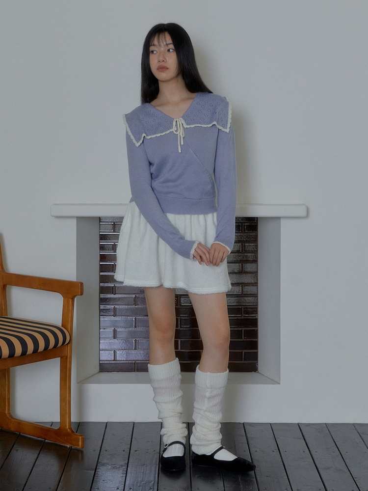 RIBBON SAILOR KNIT (LIGHT BLUE)