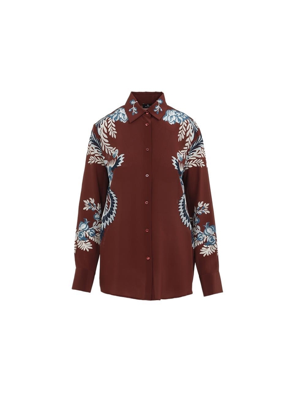 에트로 FW24 Etro Silk Shirt WRIA0013.AV530 Brown