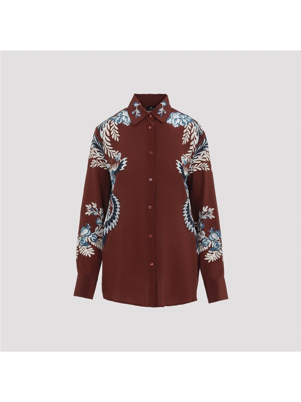 에트로 FW24 Etro Silk Shirt WRIA0013.AV530 Brown