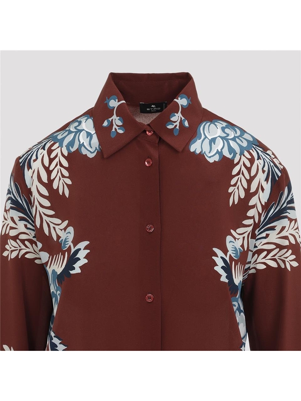 에트로 FW24 Etro Silk Shirt WRIA0013.AV530 Brown