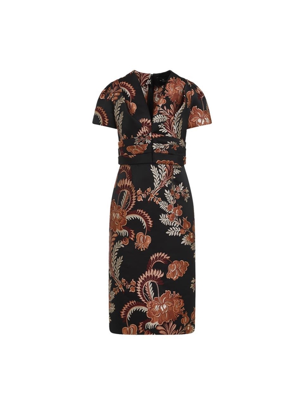 에트로 FW24 Etro Jacquard Midi Dress WRHA0227.99TJD72 Black