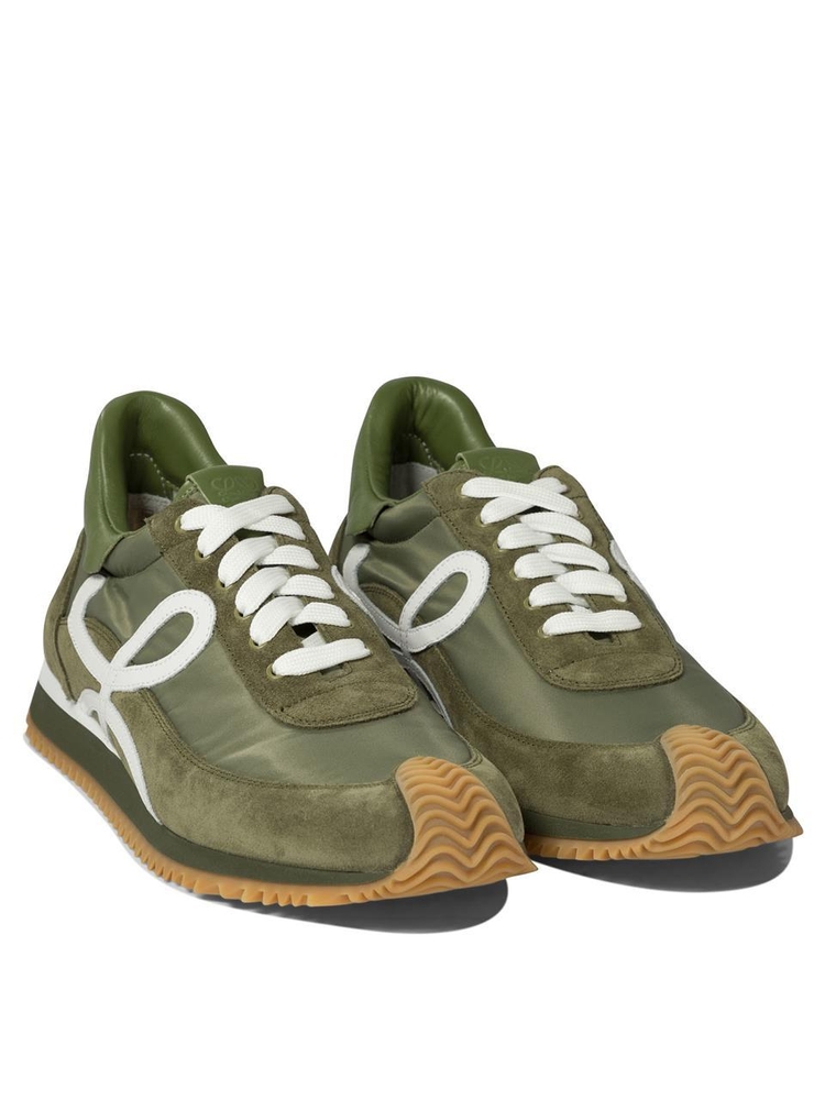 로에베 FW24 Flow Runner sneakers M816282XAJ8826 OLIVE/WHITE Green