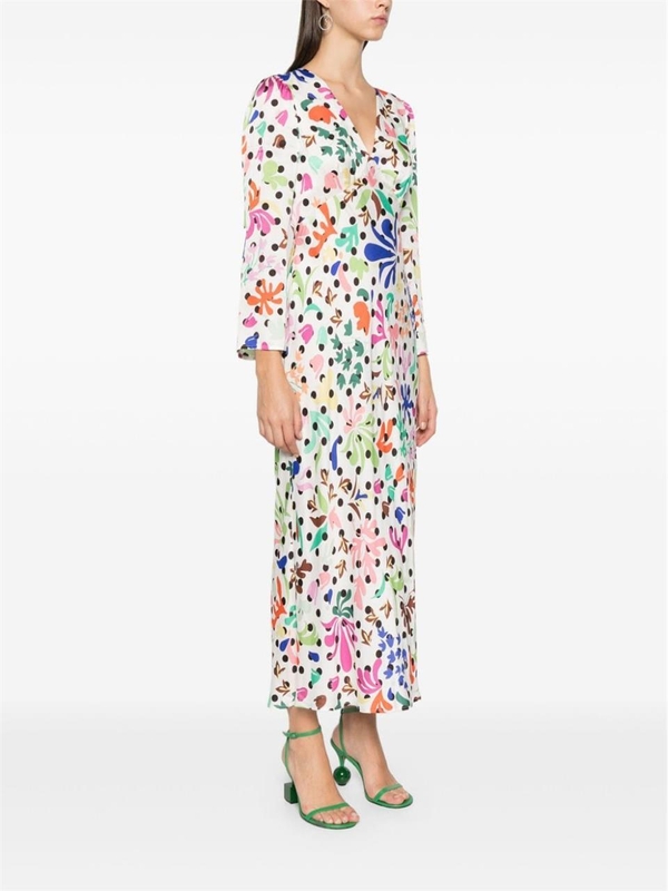 릭소 FW24 Rixo Dresses 0100228732404727 FLORA DOT IVORY