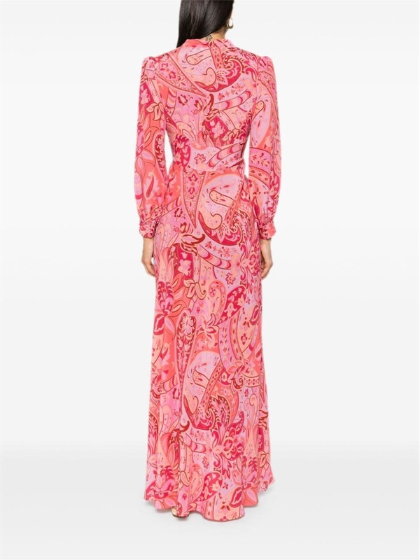 릭소 FW24 Rixo Dresses 0100228232404744 GRACE PAISLEY MAGENTA