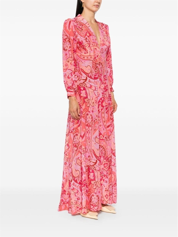 릭소 FW24 Rixo Dresses 0100228232404744 GRACE PAISLEY MAGENTA