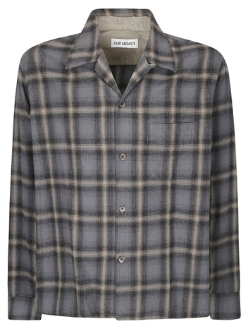 아워레가시 FW24 OUR LEGACY SHIRT M4242HDG OYCHECKHAIRYFLANNEL OYSTER CHECK HAIRY FLANNEL