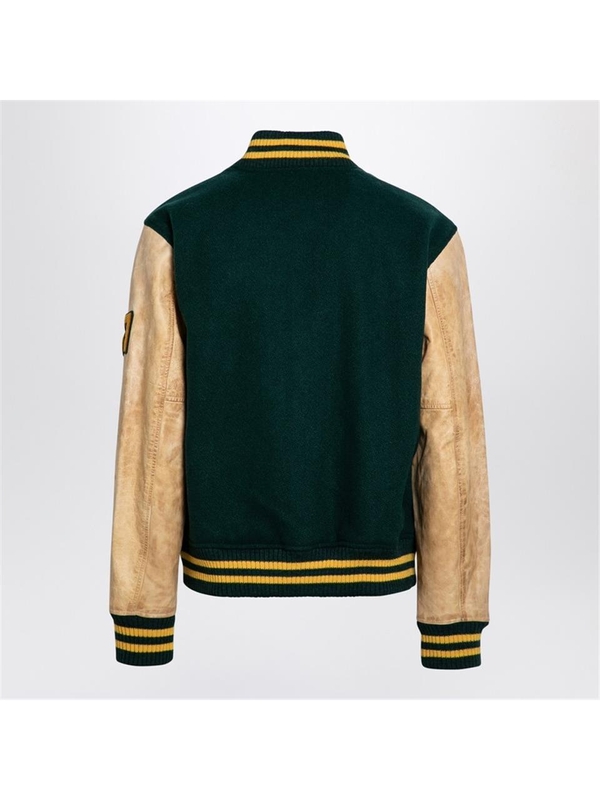 폴로 랄프로렌 FW24 Polo Ralph Lauren Dark green/beige wool blend bomber jacket 710944508001CO Multicolor