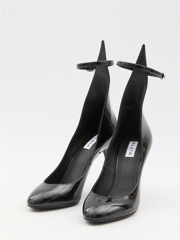 알라이아 FW24 Decollete pumps in patent leather AA3E073CK168_NOIR BLACK