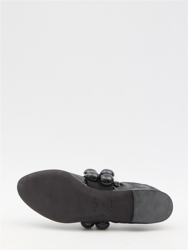 알라이아 FW24 Sphere Ballet flats AA3A038CK273_999 BLACK