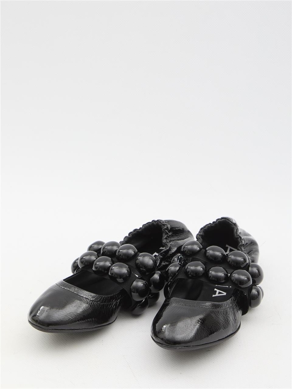 알라이아 FW24 Sphere Ballet flats AA3A038CK273_999 BLACK